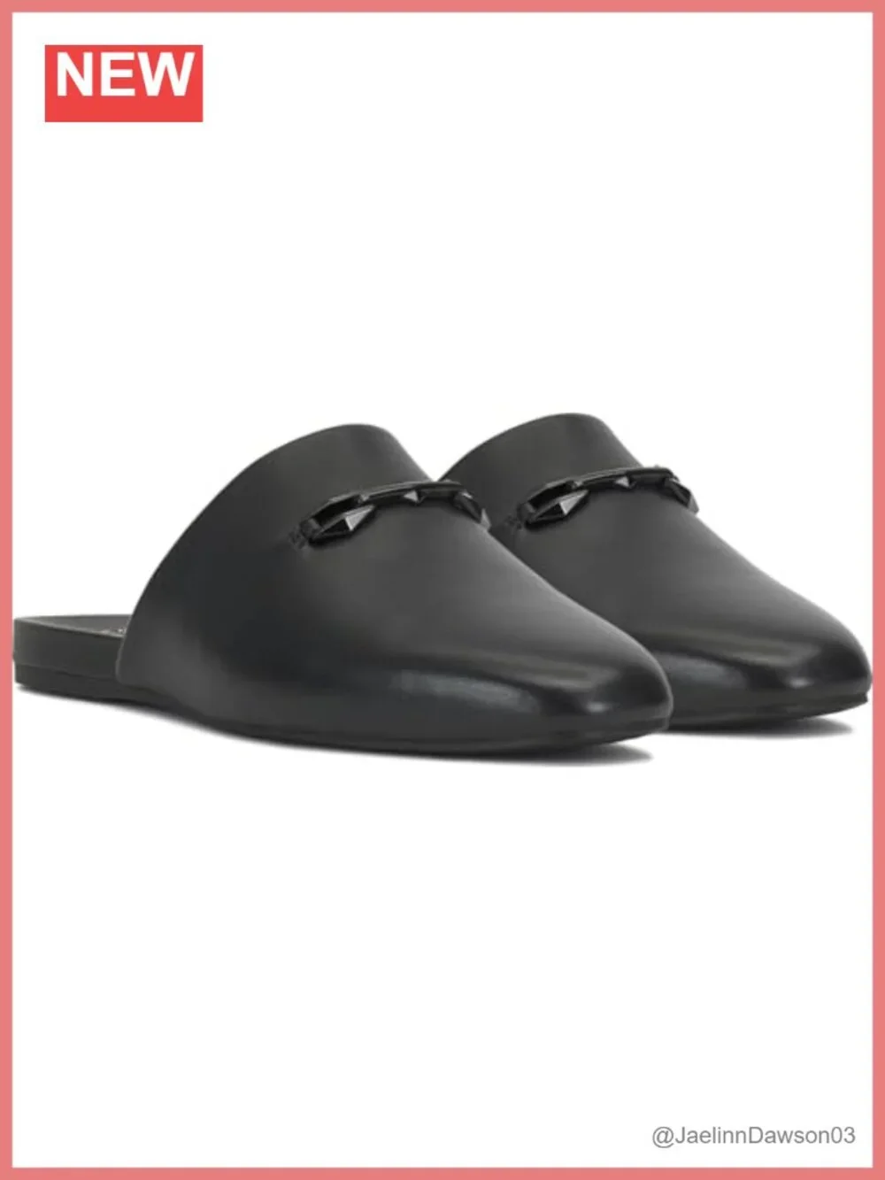 Vince Camuto Macassie Slip-on Flat Mule Leather Almond Toe Pull-On